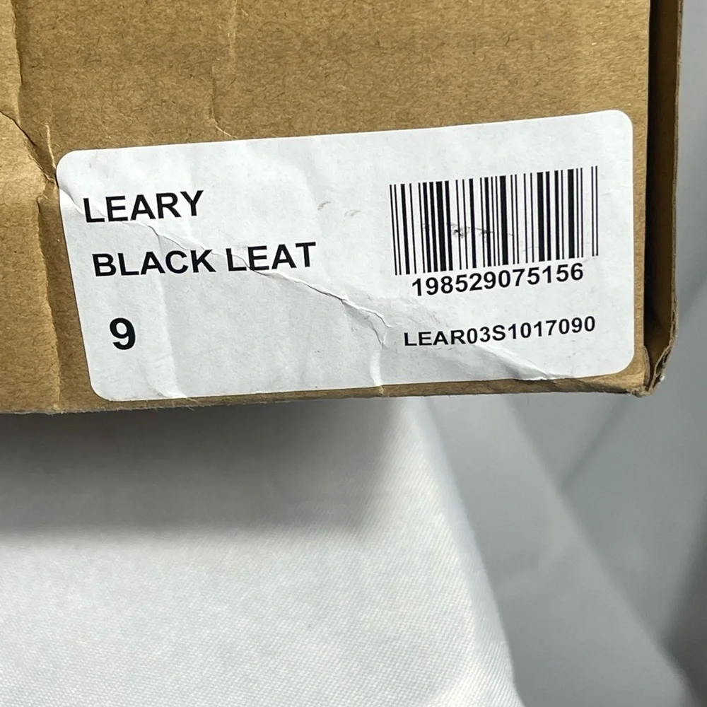 Steve Madden Leary Black Leather Tall Lug Sole Boots Size 9M - Picture 5 of 12